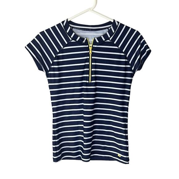 Vineyard‎ Vines Performance Athletic Quarter Zip Short Sleeve Nautical Top XS - Picture 1 of 9